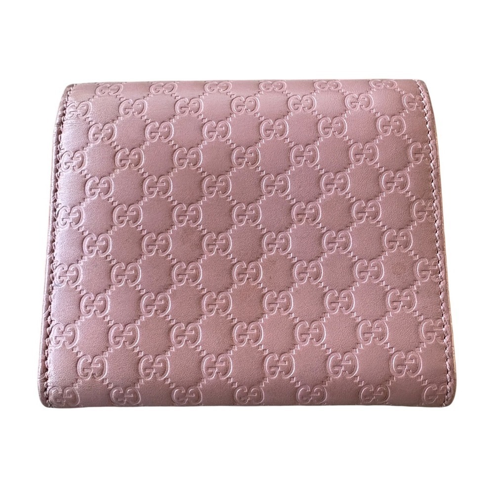 Gucci Pink GG Guccissima Leather Tri Fold Wallet Certificate of Authenticity - Picture 2 of 14